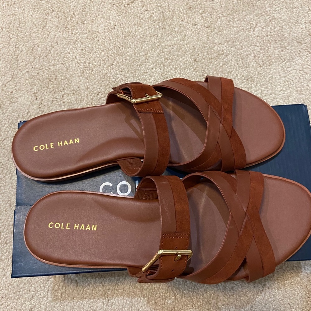 Brown leather Cole Haan sandals